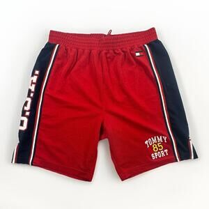 Vintage Y2K Tommy Hilfiger Jeans Embroidered Spellout USA Shorts Mens L